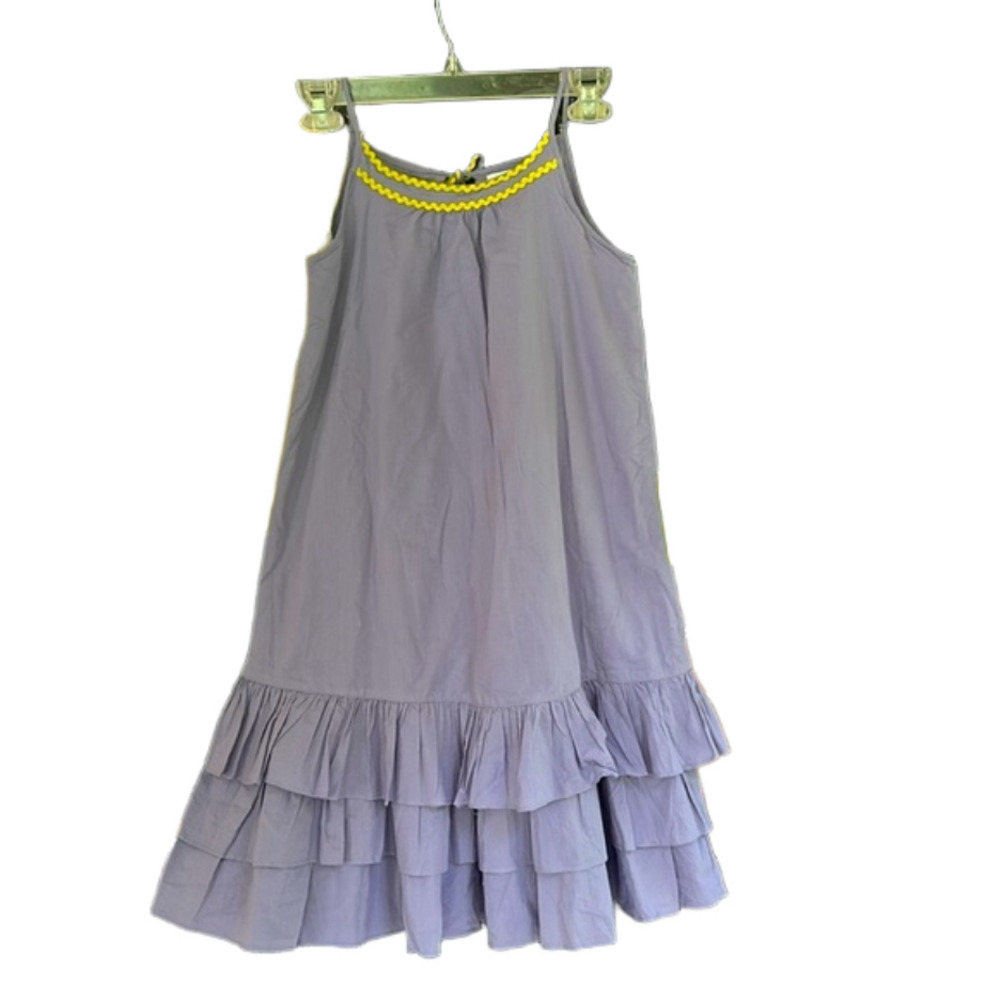 🌿Neige girls purple dress with yellow rice rack accents, size 10🌿